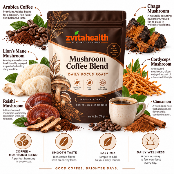 BURMA Mushroom Coffee Blend – Daily Focus Roast